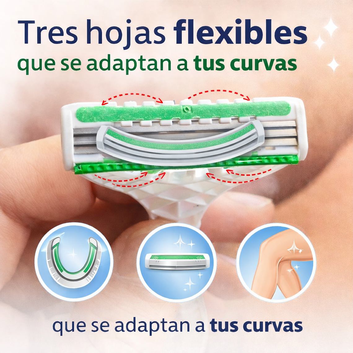 Maquina De Afeitar Schick Mujer 3 Hojas Piel Sensible Pack 3 4