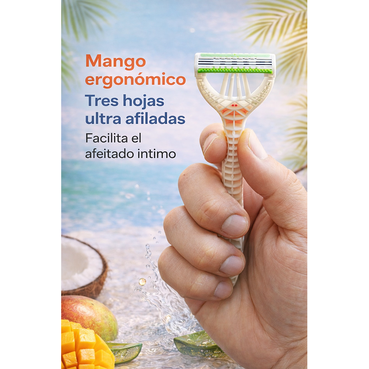 Maquina De Afeitar Schick Mujer 3 Hojas Piel Sensible Pack 3 7