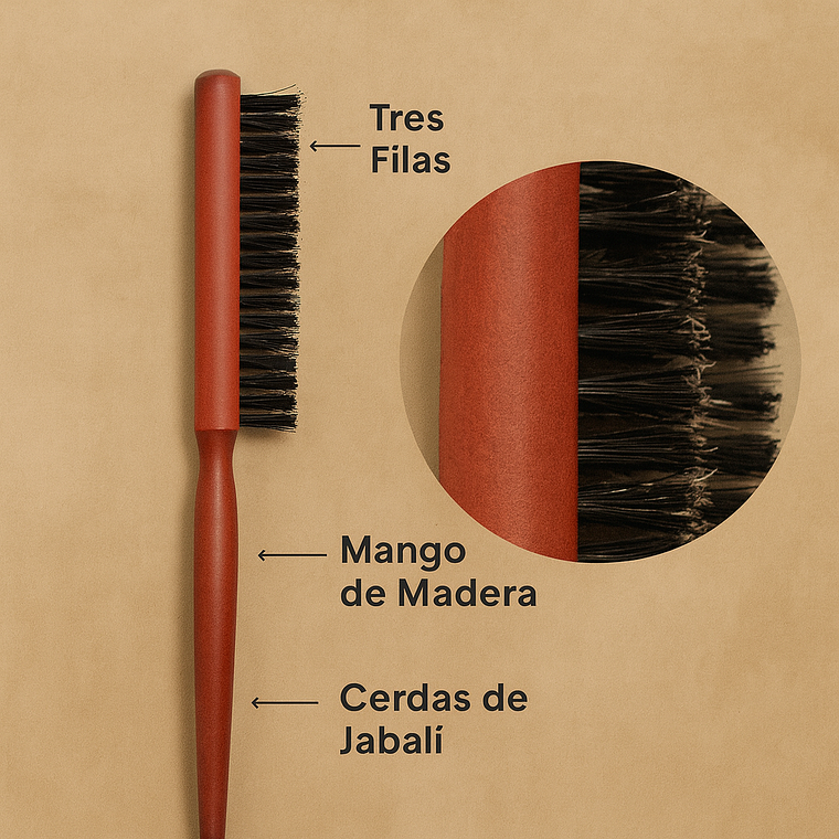 Cera en Barra Mujer Cabello Cepillo Pulidor y Peineta Kit Peinado 8