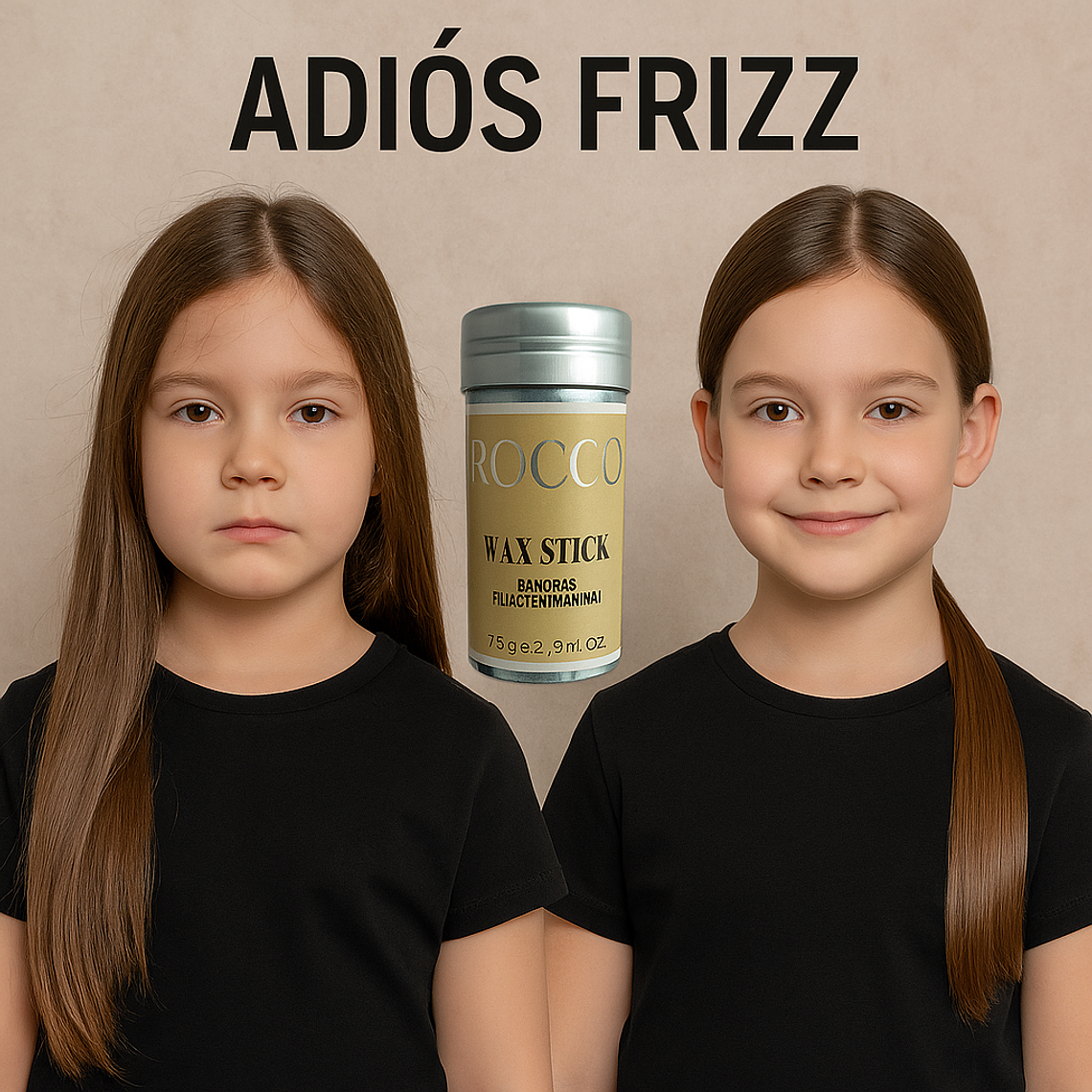 Cera en Barra Mujer Cabello Cepillo Pulidor y Peineta Kit Peinado 9