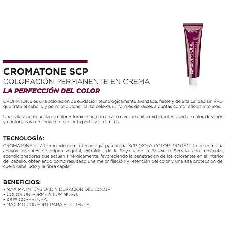 Tintura Cabello Cromatone Rojizo Max Cobertura 60g X 2 Tubos 6