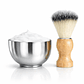 Kit Afeitado Clásico Tazón Bowl Acero + Hisopo De Barberia - Miniatura 1
