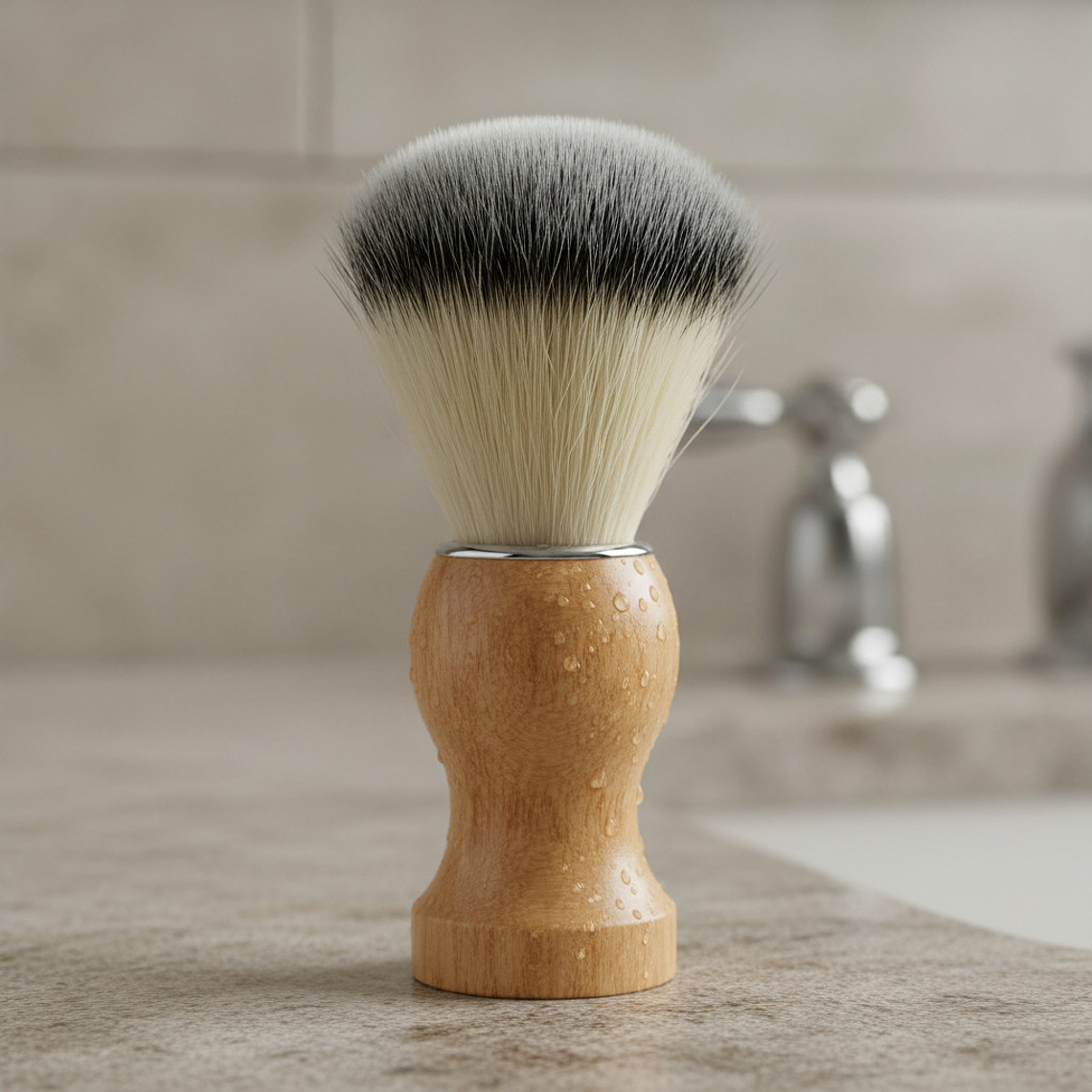 Kit Afeitado Clásico Tazón Bowl Acero + Hisopo De Barberia 4