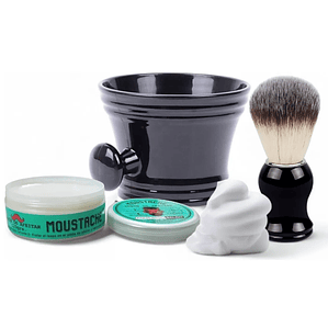 Jabón Afeitar Hisopo Tazón Kit Afeitado Clasico Hacer Espuma