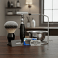 Kit Afeitar Clásico Con Taza + Hisopo + Rastrillo Doble Filo Inoxidable - Miniatura 1