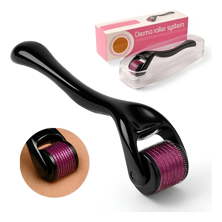 Dermaroller Rodillo Crecimiento de Barba 540 Micro Agujas 0.50mm 1