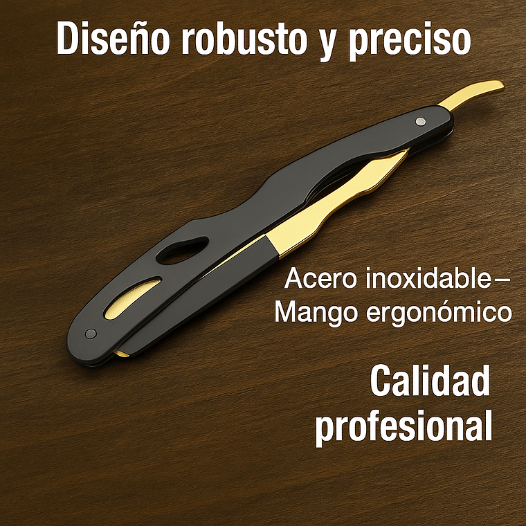 Kit Barba Hombre Navaja Afeitar Cuchillas Jabon Hisopo Bolso 7