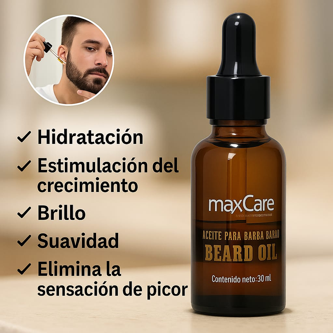 Kit Barba Hombre Navaja Afeitar Cuidado Y Afeitado Clásico 4
