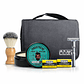 Kit Navaja Rasuradora Clásica Jabón Afeitar Hisopo Barbería Maquinilla Safety Razor Ajustable Neceser Jabón Brocha Cuchillas - Miniatura 1