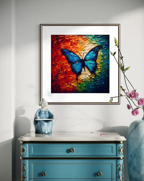 Borboleta Morpho Azul Vibrante