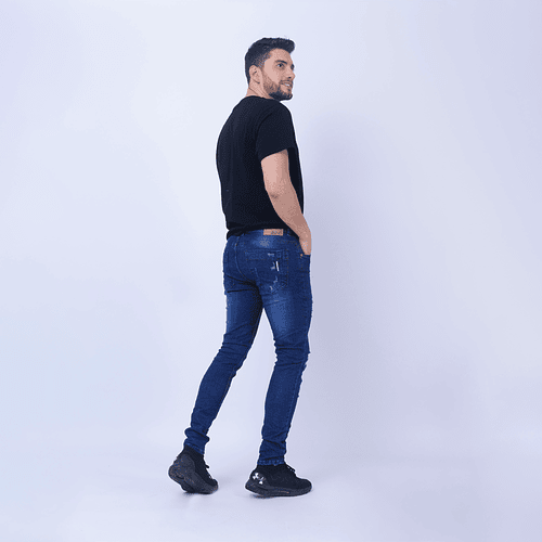 Jeans Hombre Confort Mas que Medio Desgaste Moda