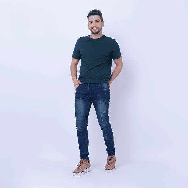 Jeans Hombre Confort Verdoso  1