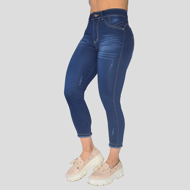 Jeans Capri de Mujer Mas Que Medio  3