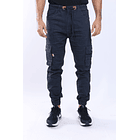 Cargo Jogger de Drill Para Hombre - Azul Marino 4