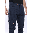 Cargo Jogger de Drill Para Hombre - Azul Marino 5