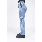 4 Pocket Cargo Jean for Women Straight Boot - Frosted 4