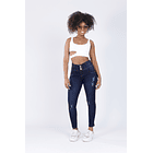 Women's Wide Waistband Jeans with Gold Details - Industrial 1