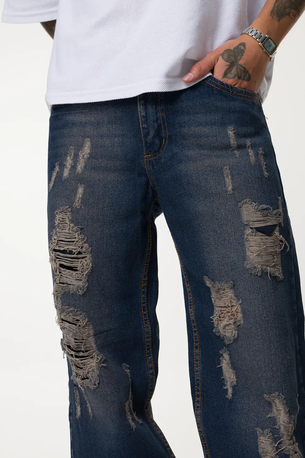 1010 OVER MODA ROTO HOMBRE TONO PARDO 2