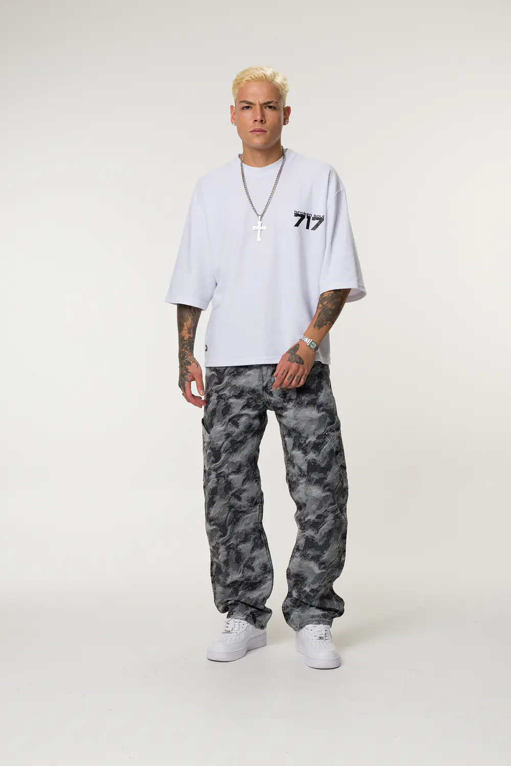 1028 OVER JACQUARD HOMBRE TONO GRIS 1