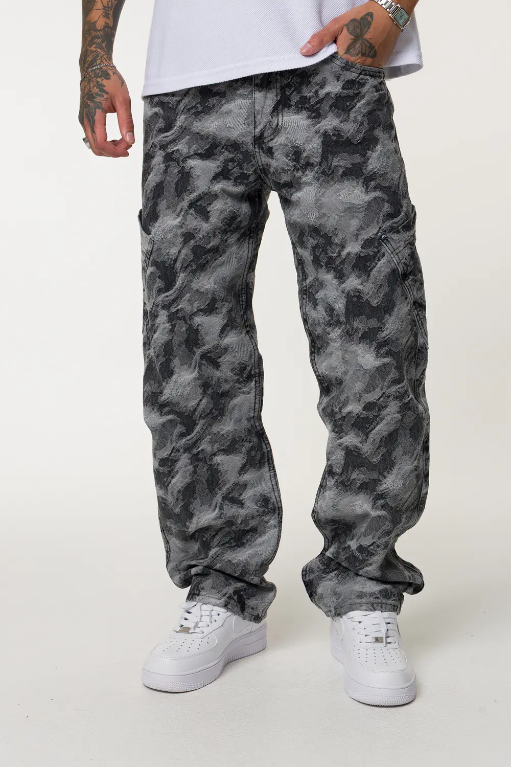 1028 OVER JACQUARD HOMBRE TONO GRIS 5