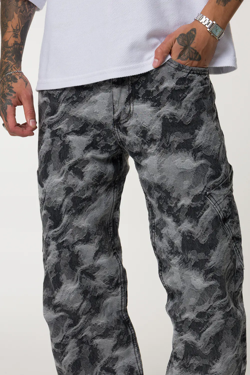 1028 OVER JACQUARD HOMBRE TONO GRIS 2