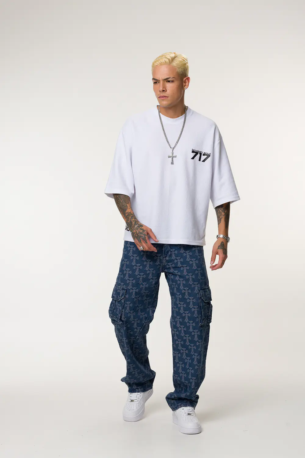 1022 OVER JACQUARD HOMBRE TONO PARDO 1