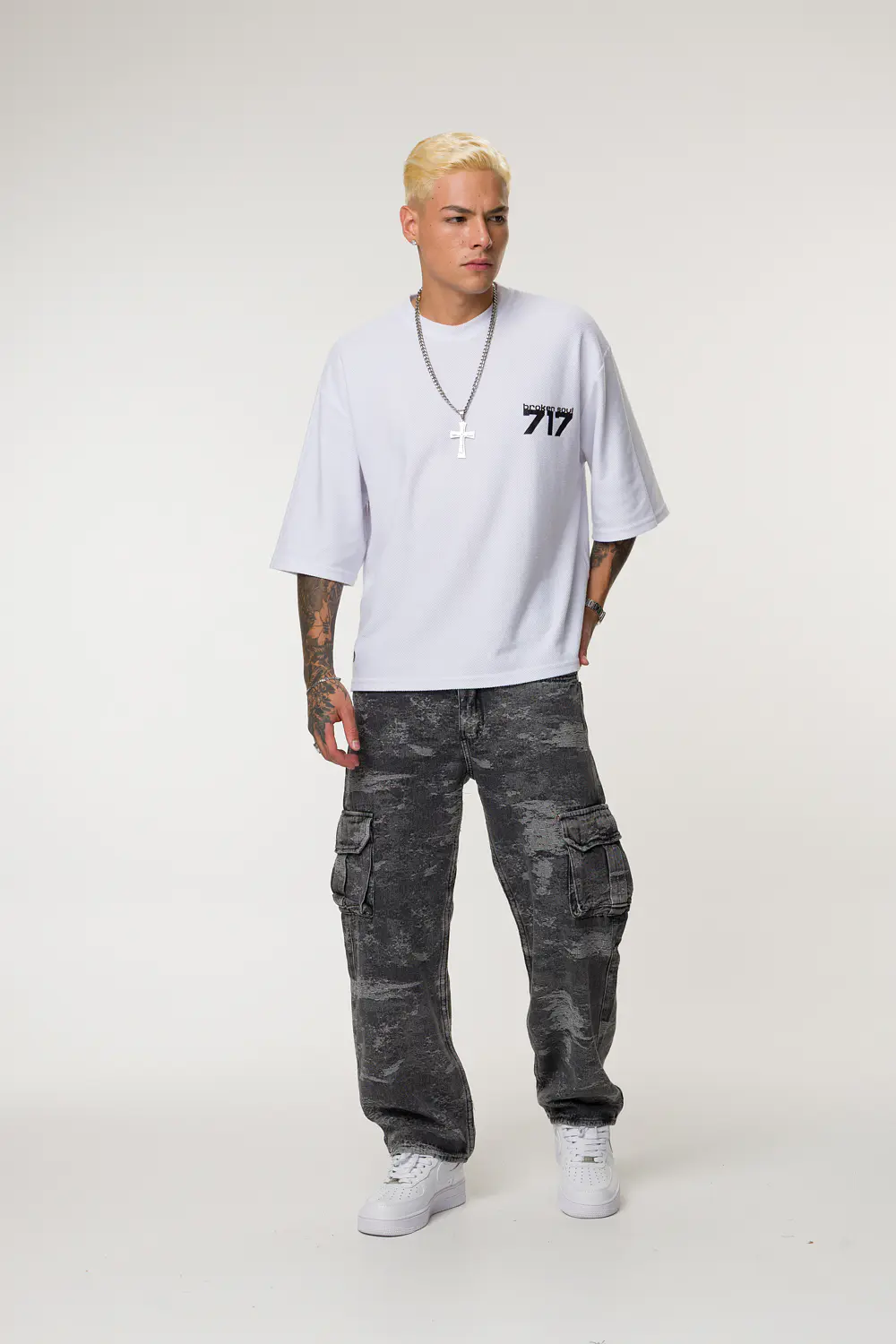 1023 OVER JACQUARD HOMBRE TONO GRIS 1