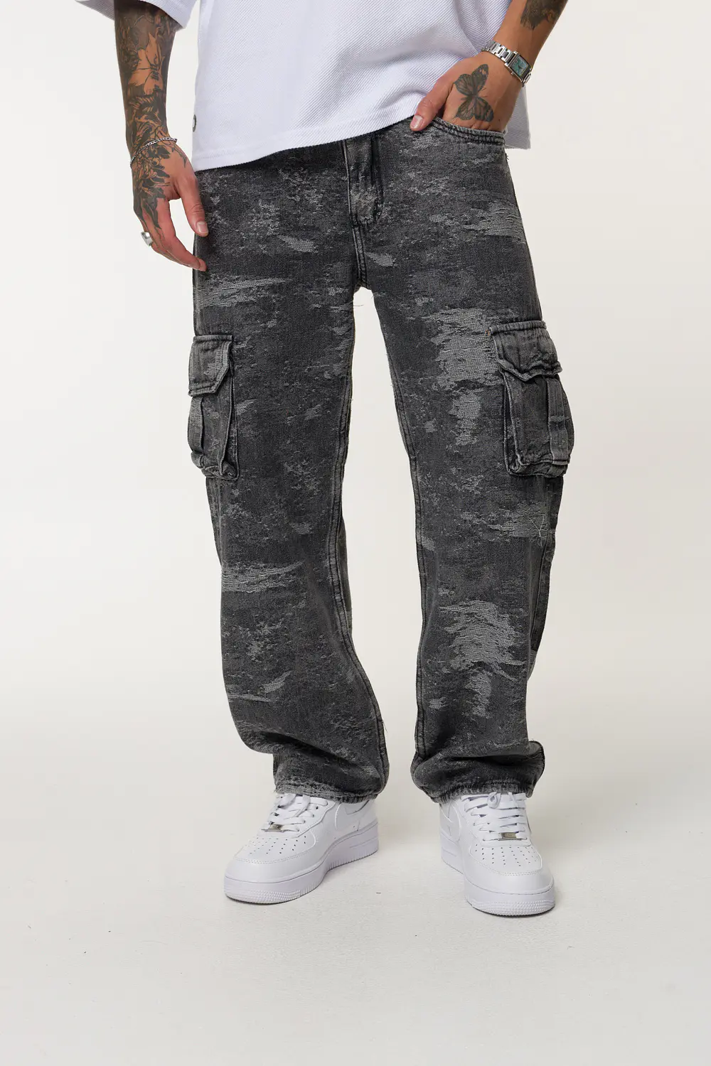 1023 OVER JACQUARD HOMBRE TONO GRIS 2