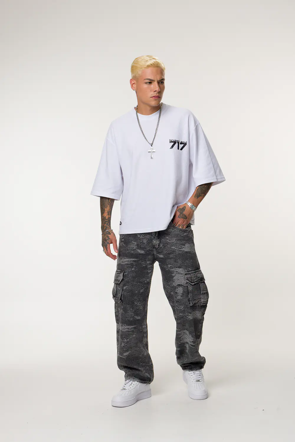 1023 OVER JACQUARD HOMBRE TONO GRIS 3