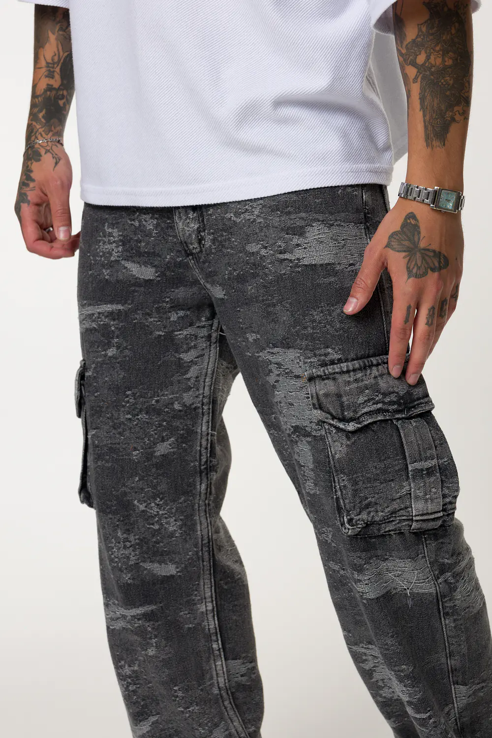 1023 OVER JACQUARD HOMBRE TONO GRIS 6