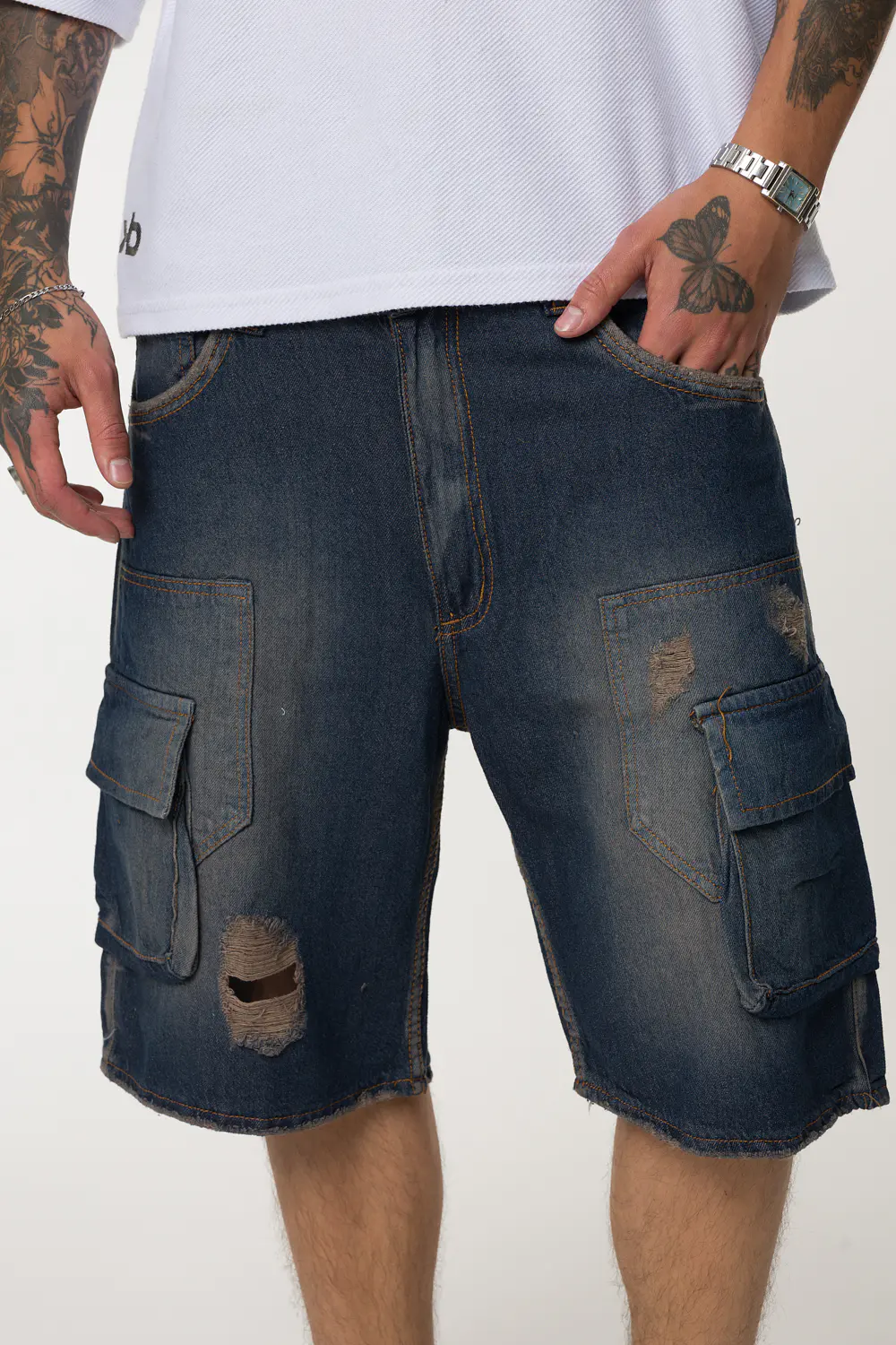 BERMUDA OVER CARGO HOMBRE TONO PARDO 5