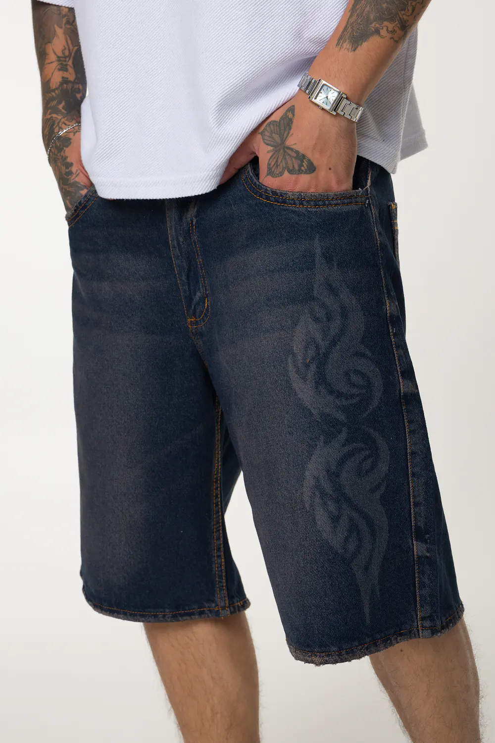 BERMUDA OVER LASER HOMBRE TONO PARDO