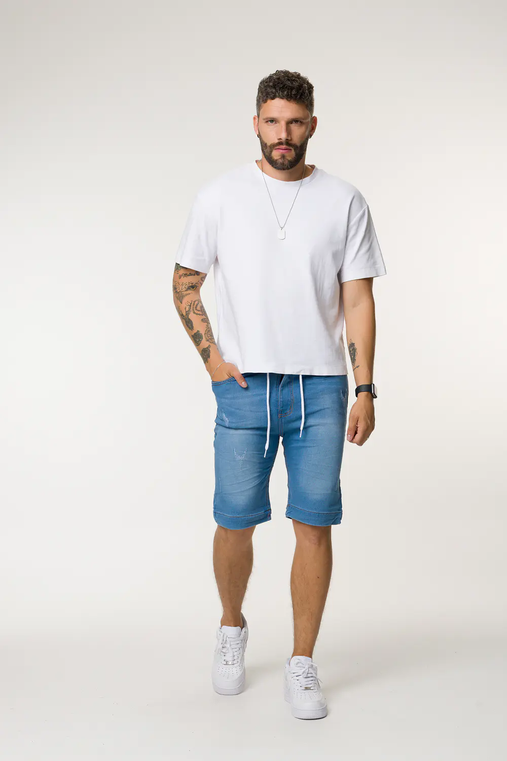 Bermuda Jogger Para Hombre- Medio