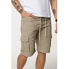 074 BERMUDA CARGO DRIL TONO BEIGE 2