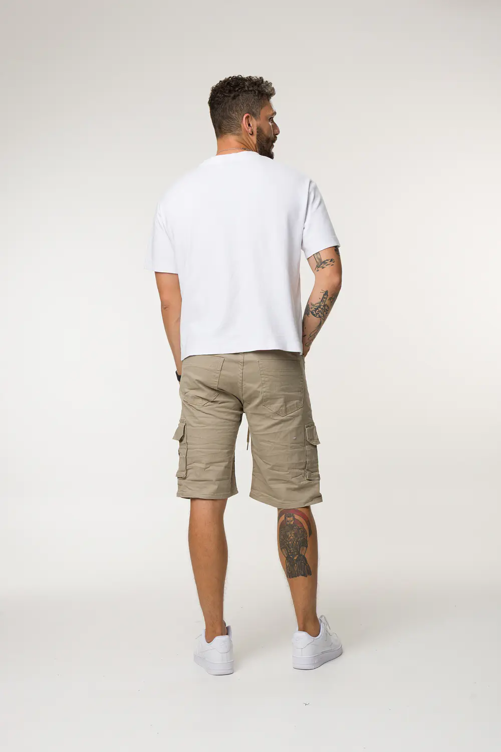 074 BERMUDA CARGO DRIL TONO BEIGE 4