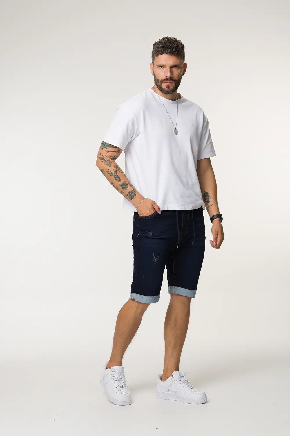 BERMUDA JOGGER TONO PARDO