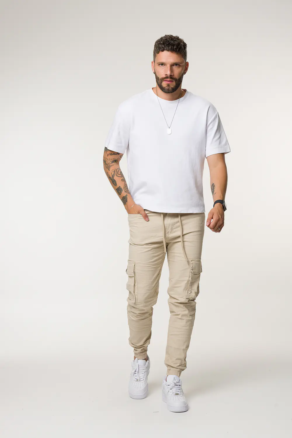 CARGO DRIL TONO BEIGE