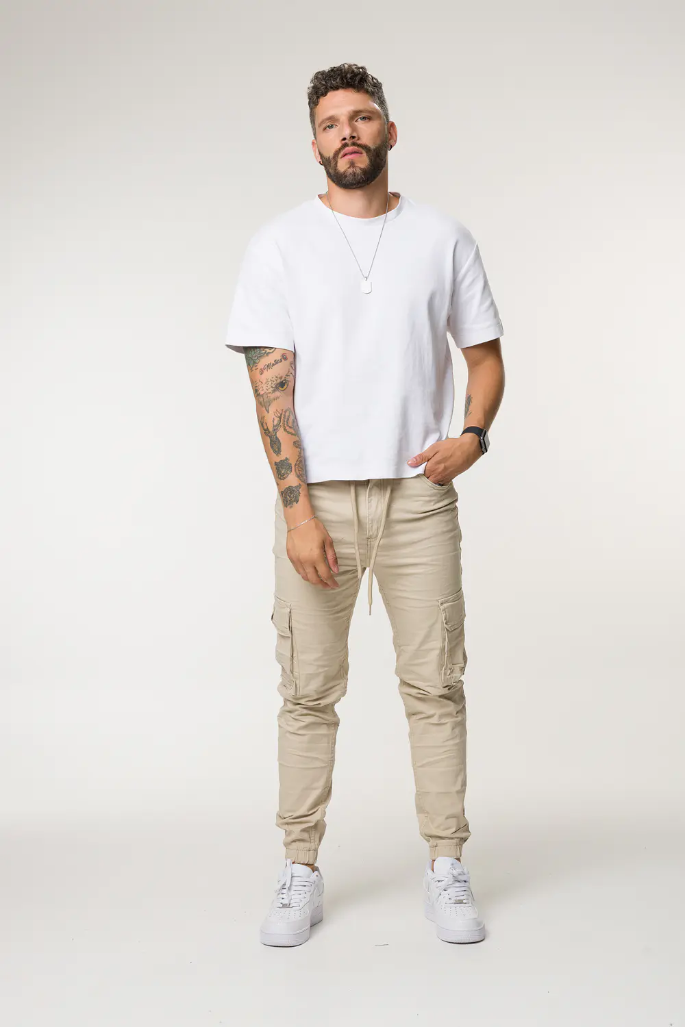 CARGO DRIL TONO BEIGE 3