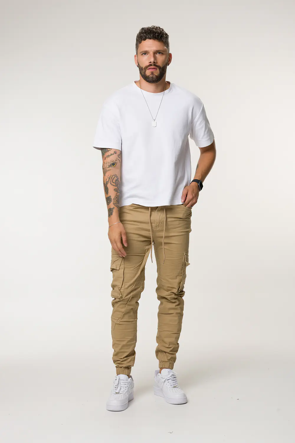 CARGO DRIL TONO CAQUI