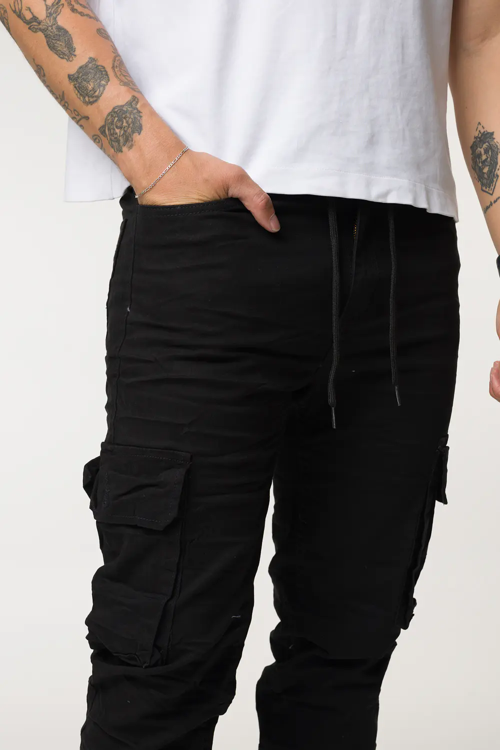 CARGO DRIL TONO NEGRO 7