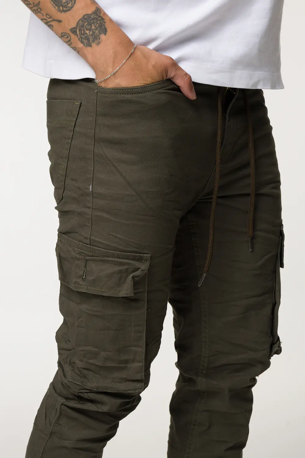 CARGO DRIL TONO VERDE