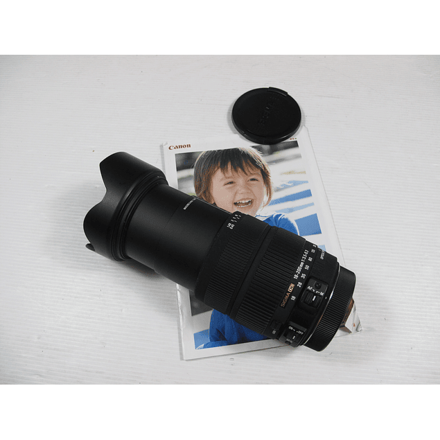 Sigma 18-200mm 2.8-4 OS (estabilizador) perfeito estado para Canon - Ver descrição