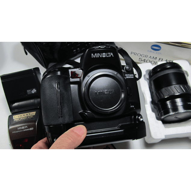 Minolta Dinax 800si + lente +flash - Maquina de Rolo