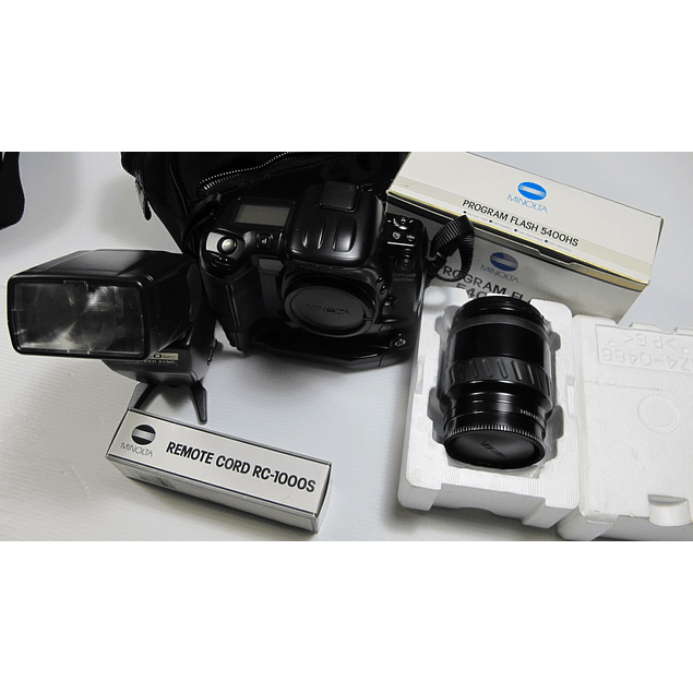 Minolta Dinax 800si + lente +flash - Maquina de Rolo