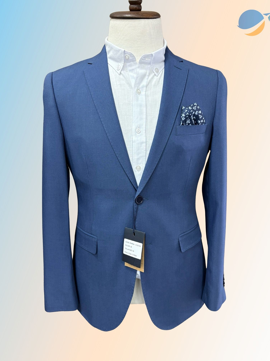 Blazer Masculino Slim Fit Premium - Azul Aço 1