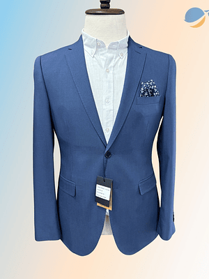 Blazer Masculino Slim Fit Premium - Azul Aço