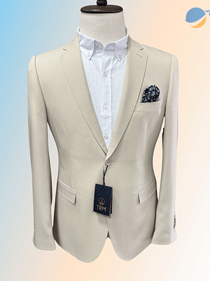 Blazer Masculino Slim Fit Premium - Bege Areia