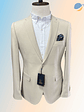 Blazer Masculino Slim Fit Premium - Bege Areia - Thumbnail 1