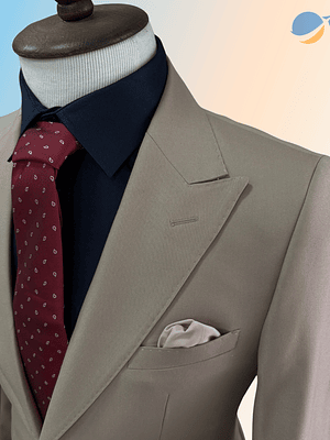 Conjunto Terno Masculino Slim Fit Lapela em Bico - Areia