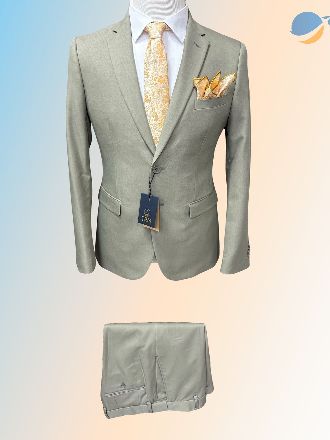 Conjunto Terno Masculino Slim Fit - Cinza Claro 1